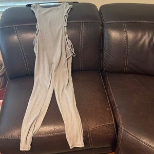 Stylish Gray Sleeveless Jumpsuit